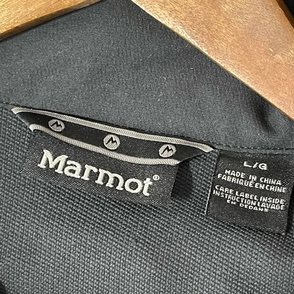 Marmot Gravity Softshell Full Zip Jacket Size L Black Zip Pockets‎ Outdoor - Picture 4 of 6
